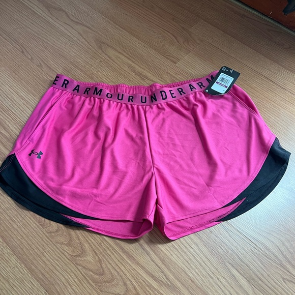 Under Armour Women's Athletic Shorts in Pink and Lavender - Picture 3 of 8